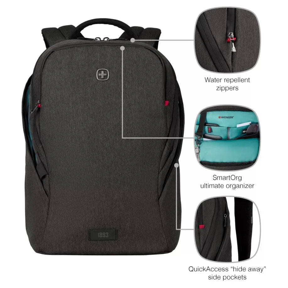 Wenger MX Light Grey Laptop Backpack for 16 Inch Devices