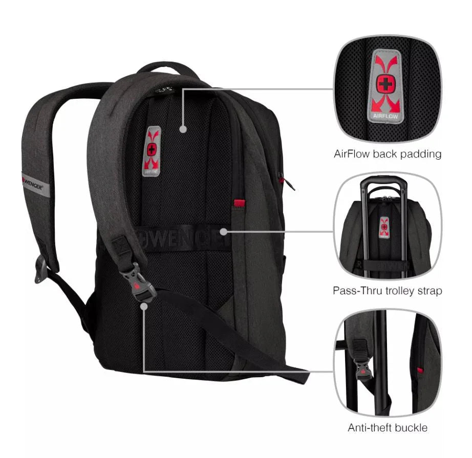 Wenger MX Light Grey Laptop Backpack for 16 Inch Devices